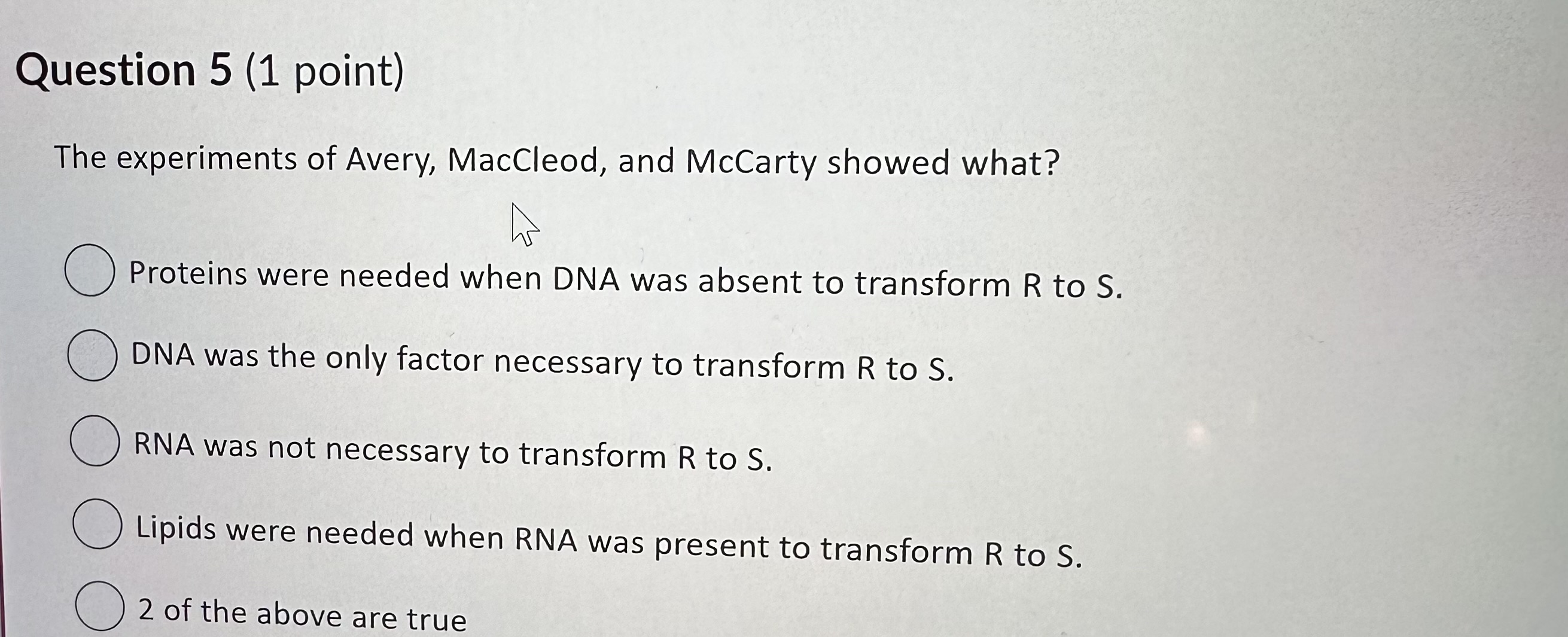 Solved Question 5 1 ﻿point The Experiments Of Avery