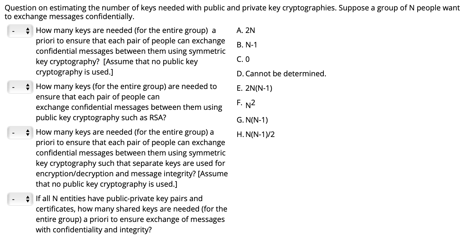 Solved Match each statement on the left with the most | Chegg.com