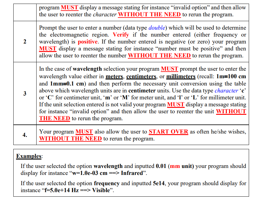 Solved The electromagnetic spectrum represents the | Chegg.com