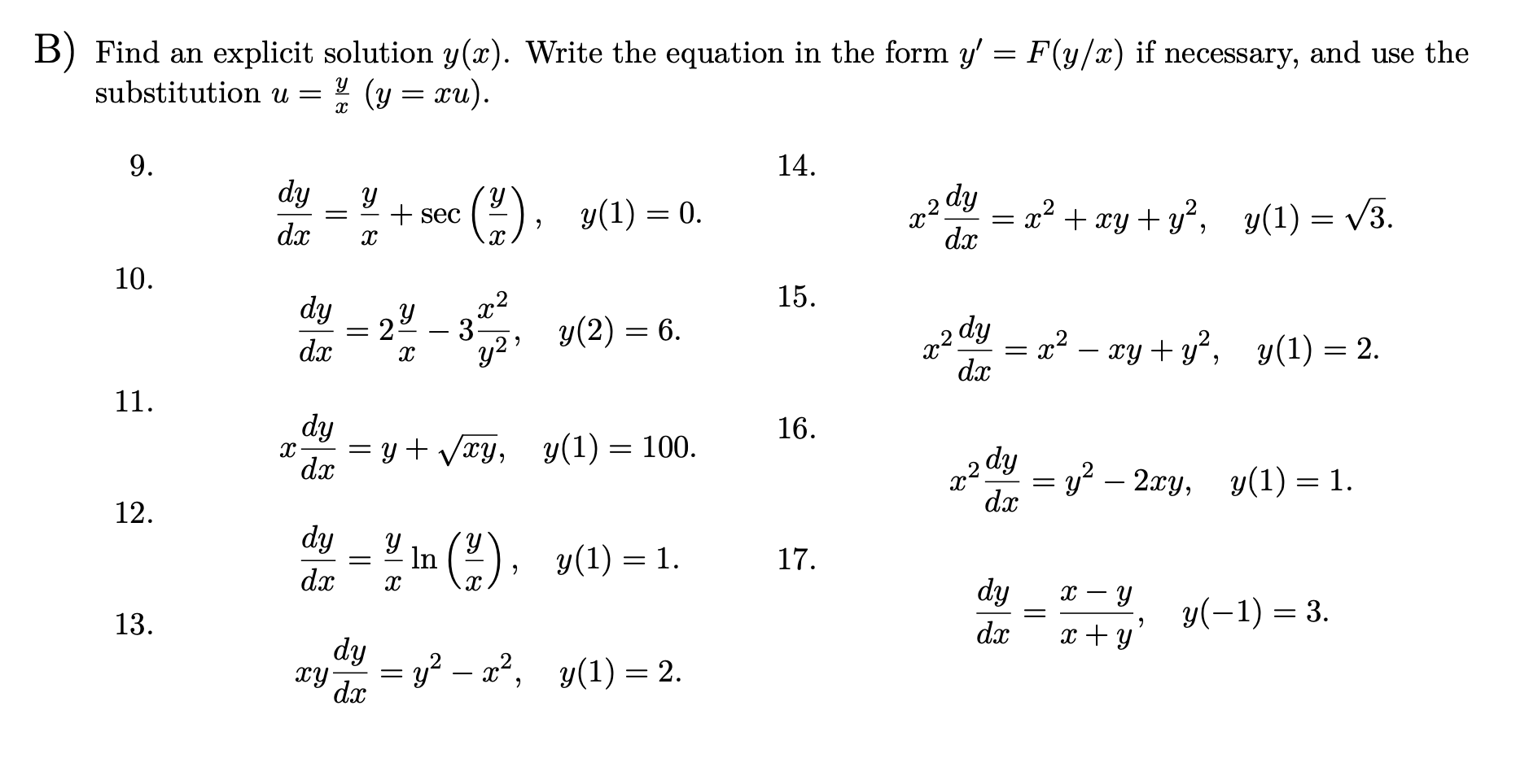 Solved Find an explicit solution y(x). Write the equation in | Chegg.com