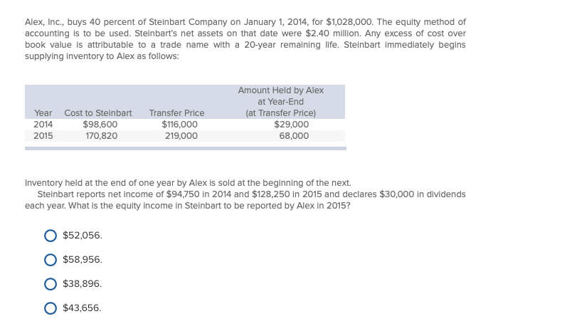 solved-alex-inc-buys-40-percent-of-steinbart-company-on-chegg