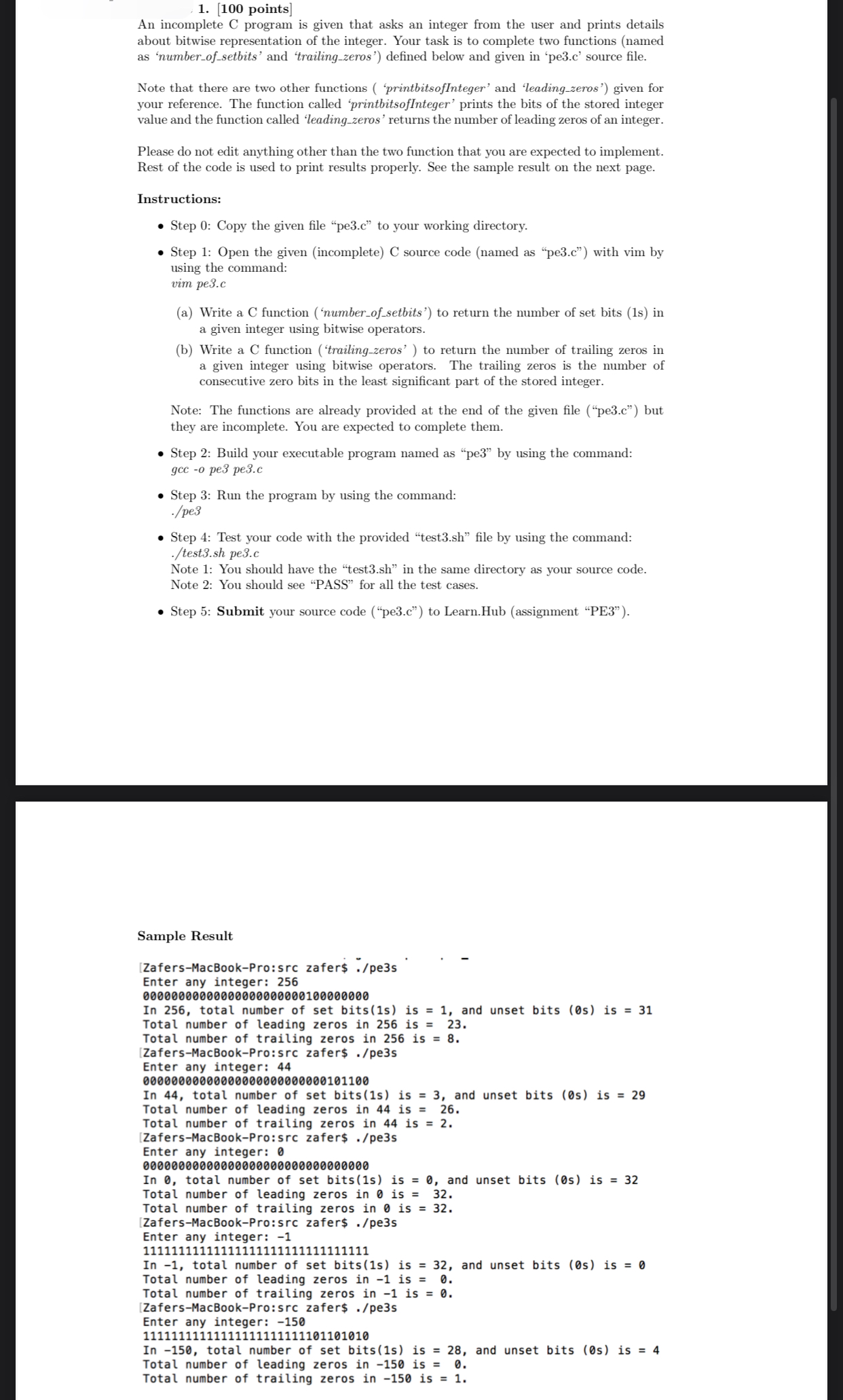 Solved An incomplete C program is given that asks an integer | Chegg.com