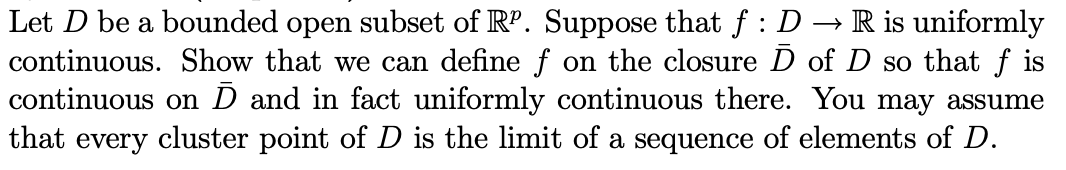 Solved Let D be a bounded open subset of RP. Suppose that | Chegg.com
