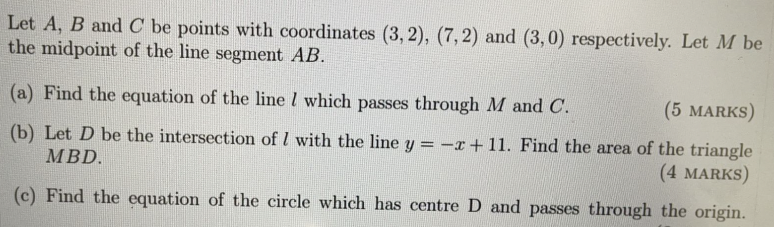 Solved Let A, B And C Be Points With Coordinates (3, 2), | Chegg.com