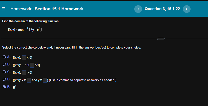Solved = Homework: Section 15.1 Homework Question 3, 15.1.22 | Chegg.com