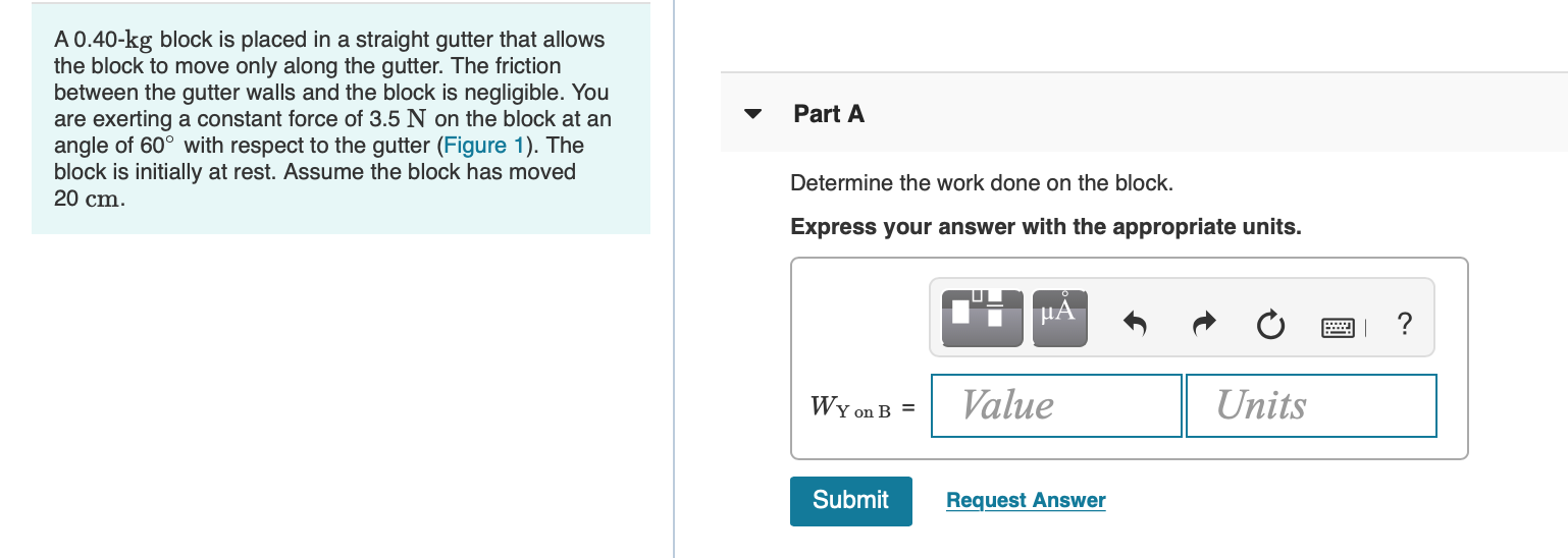 Solved Determine the final speed of the block. | Chegg.com