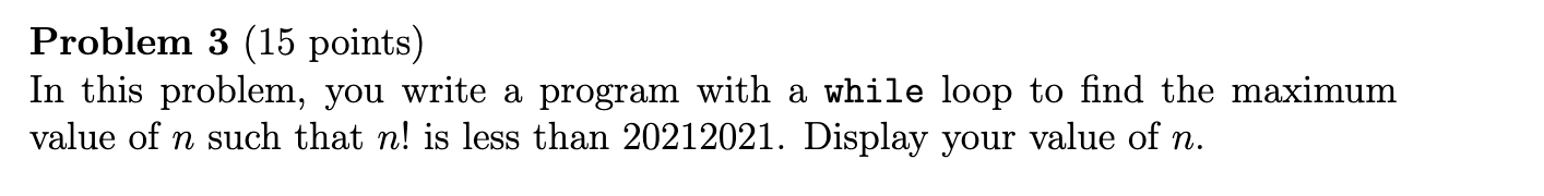 Solved Problem 3 (15 points) In this problem, you write a | Chegg.com