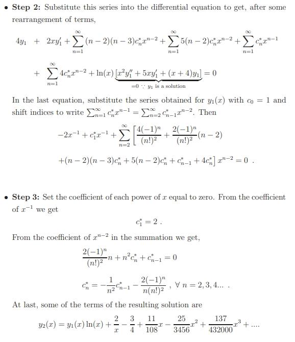 Solved Example 4.13. Conclusion (2), Equal Roots Consider | Chegg.com