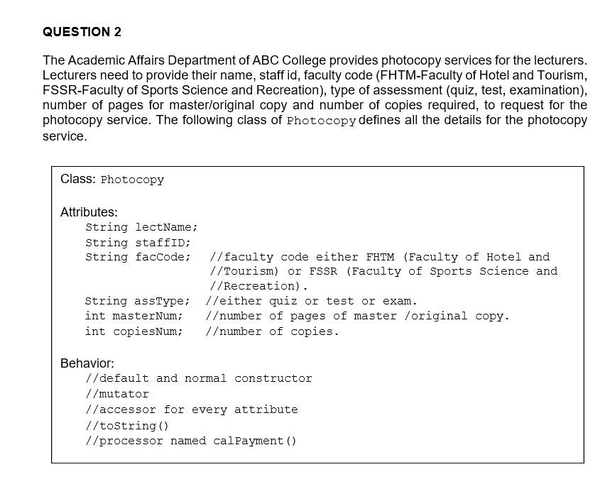 Solved Based on the above information; write the following | Chegg.com
