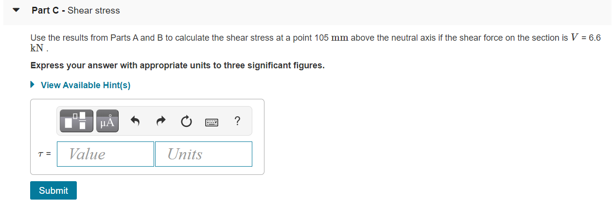 Solved Review Learning Goal: To calculate the shear stress | Chegg.com