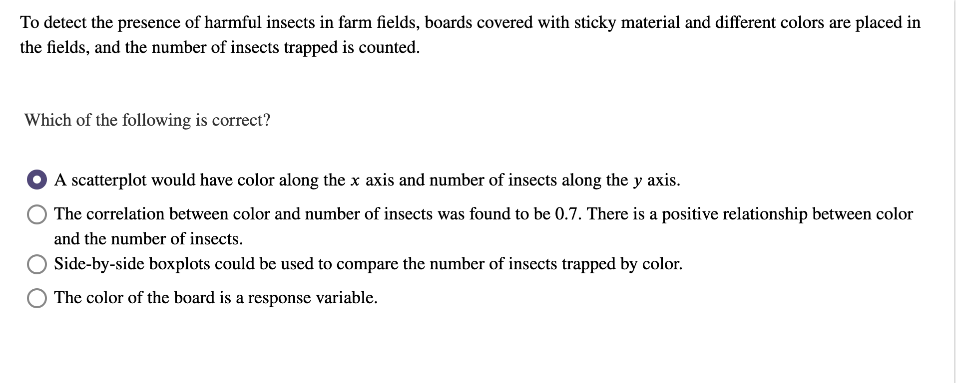 Solved To detect the presence of harmful insects in farm | Chegg.com