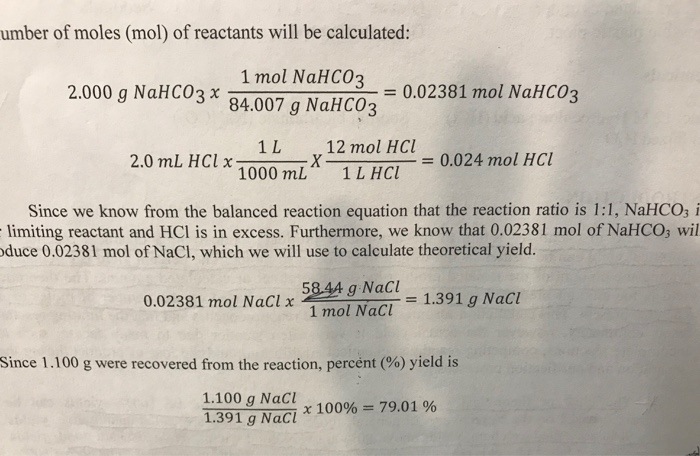 Solved L Tilparatiun Of Sodium Chloride Mass Of Chegg Com