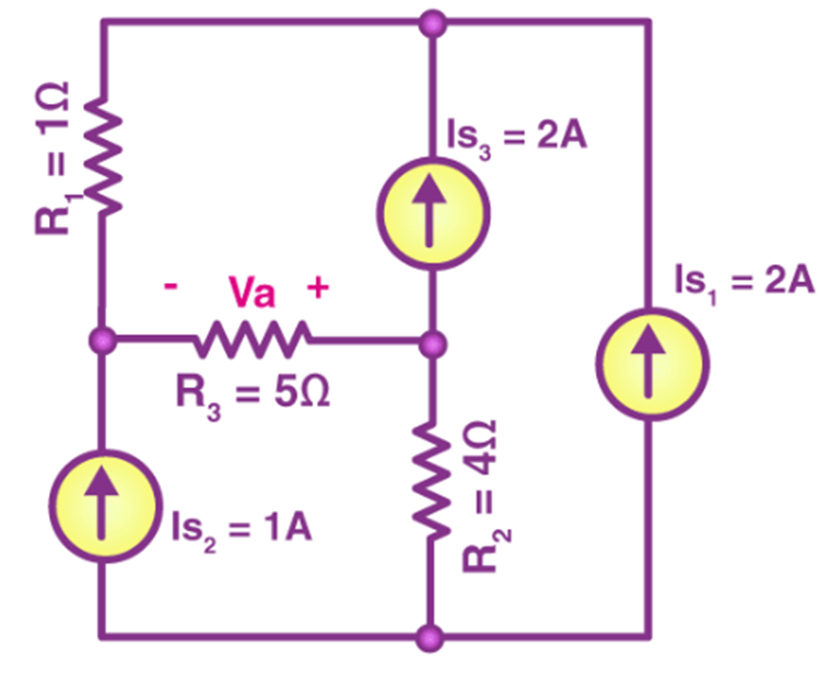 Solved 13. For the following circuit, find Va using nodal | Chegg.com