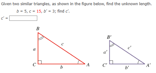 Solved Given Two Similar Triangles, As Shown In The Figure 