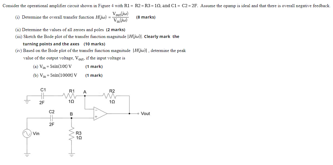 Solved Consider the operational amplifier circuit shown in | Chegg.com