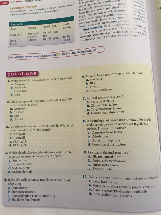 Solved PART two Clines Reference intervals Higher | Chegg.com