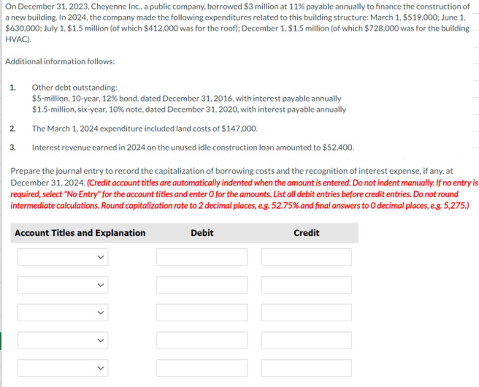 Solved On December 31, 2023, ﻿Cheyenne Inc., A Public | Chegg.com