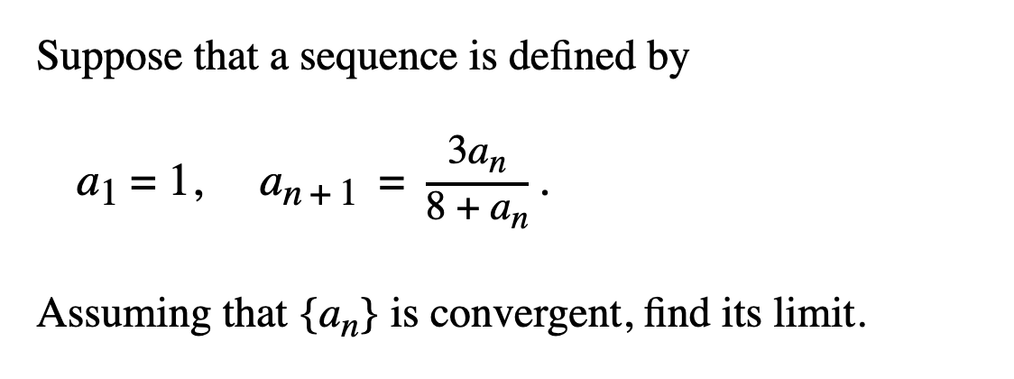 Solved Suppose that a sequence is defined by | Chegg.com