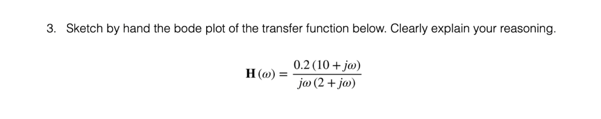 Solved For the bode plot below: A. What is the transfer | Chegg.com