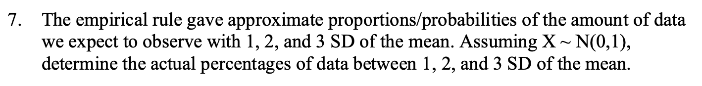 Solved 7. The Empirical Rule Gave Approximate | Chegg.com