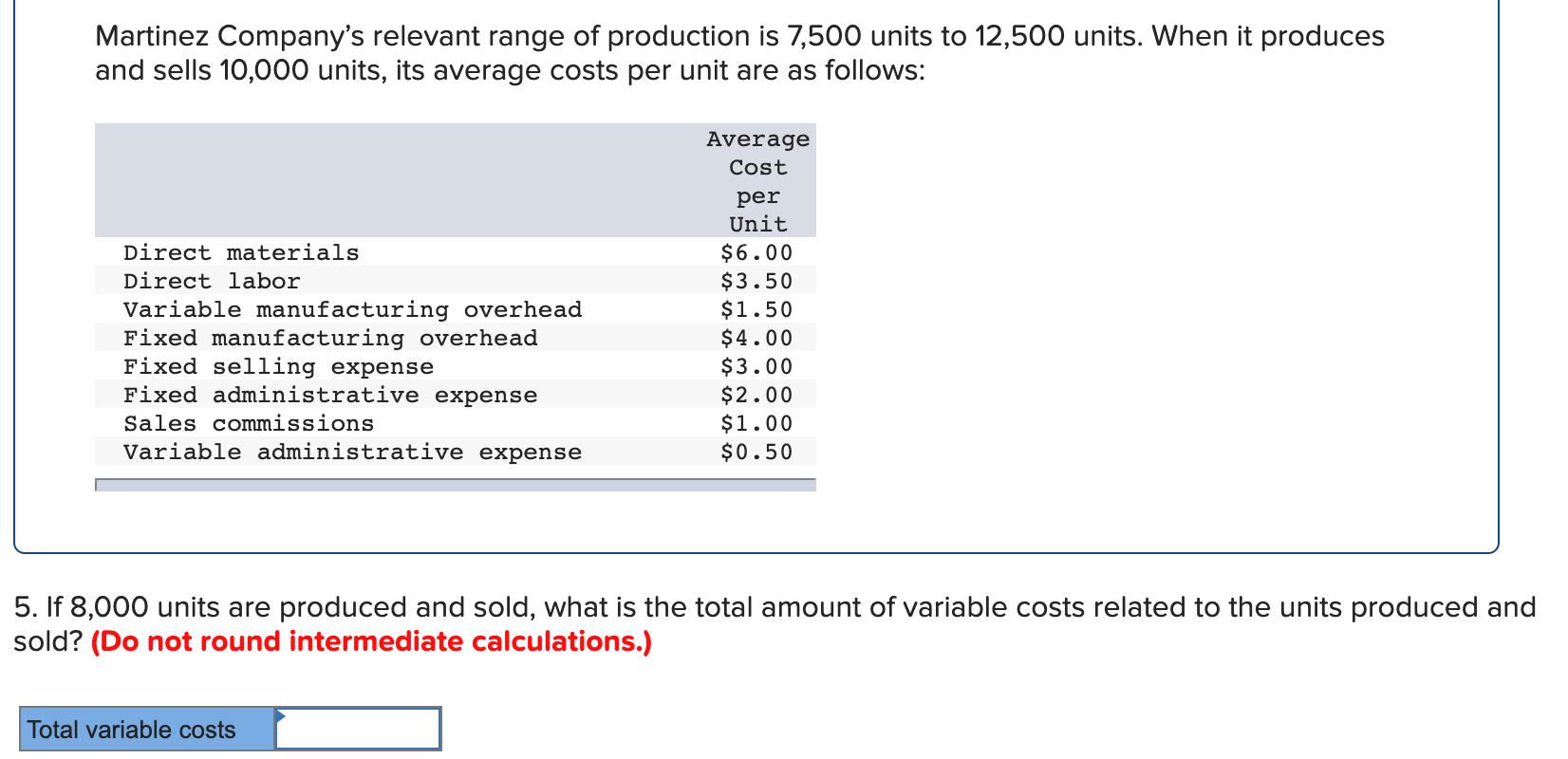 solved-martinez-company-s-relevant-range-of-production-is-chegg