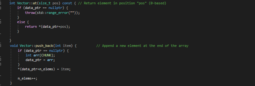 I have to implement a Vector class using pointers in | Chegg.com