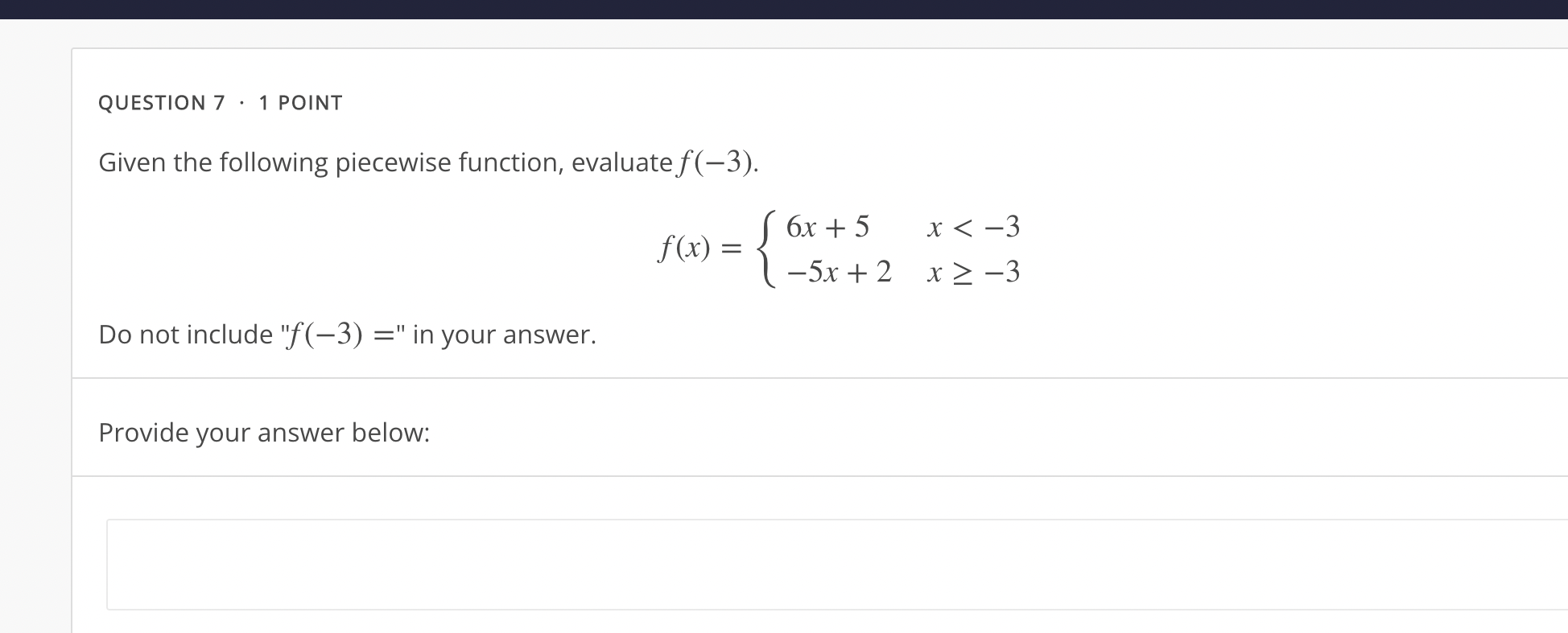 Solved given the following piecewise function evaluate chegg