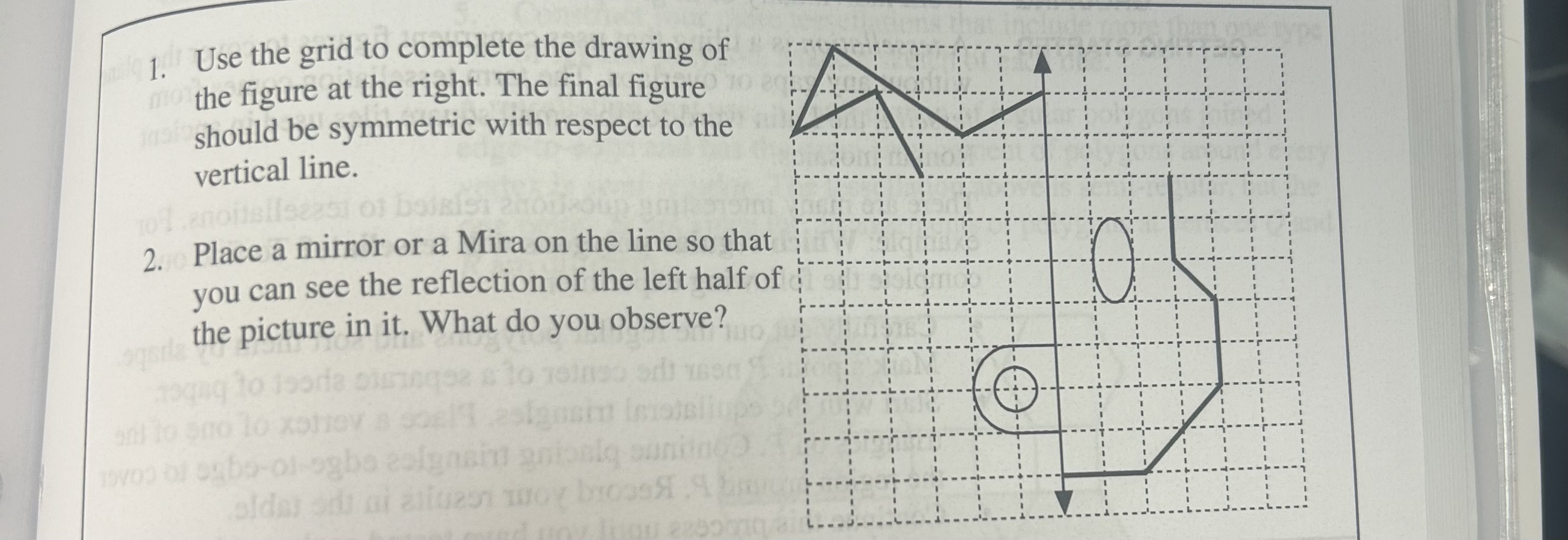 Solved Use the grid to complete the drawing ofthe figure at | Chegg.com