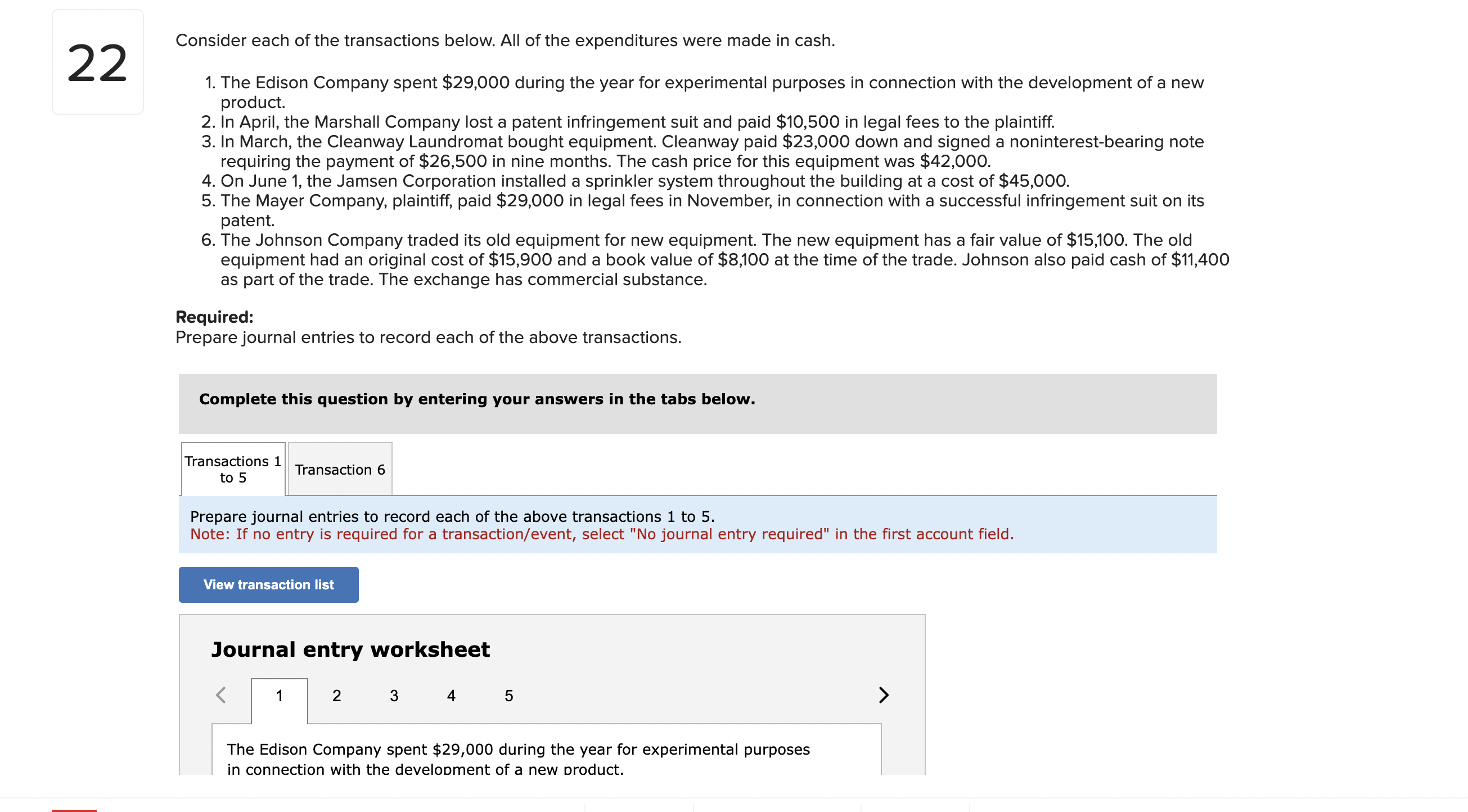 Solved Consider Each Of The Transactions Below. All Of The | Chegg.com