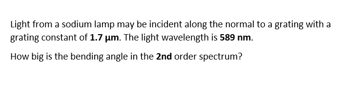 Solved Light from a sodium lamp may be incident along the | Chegg.com