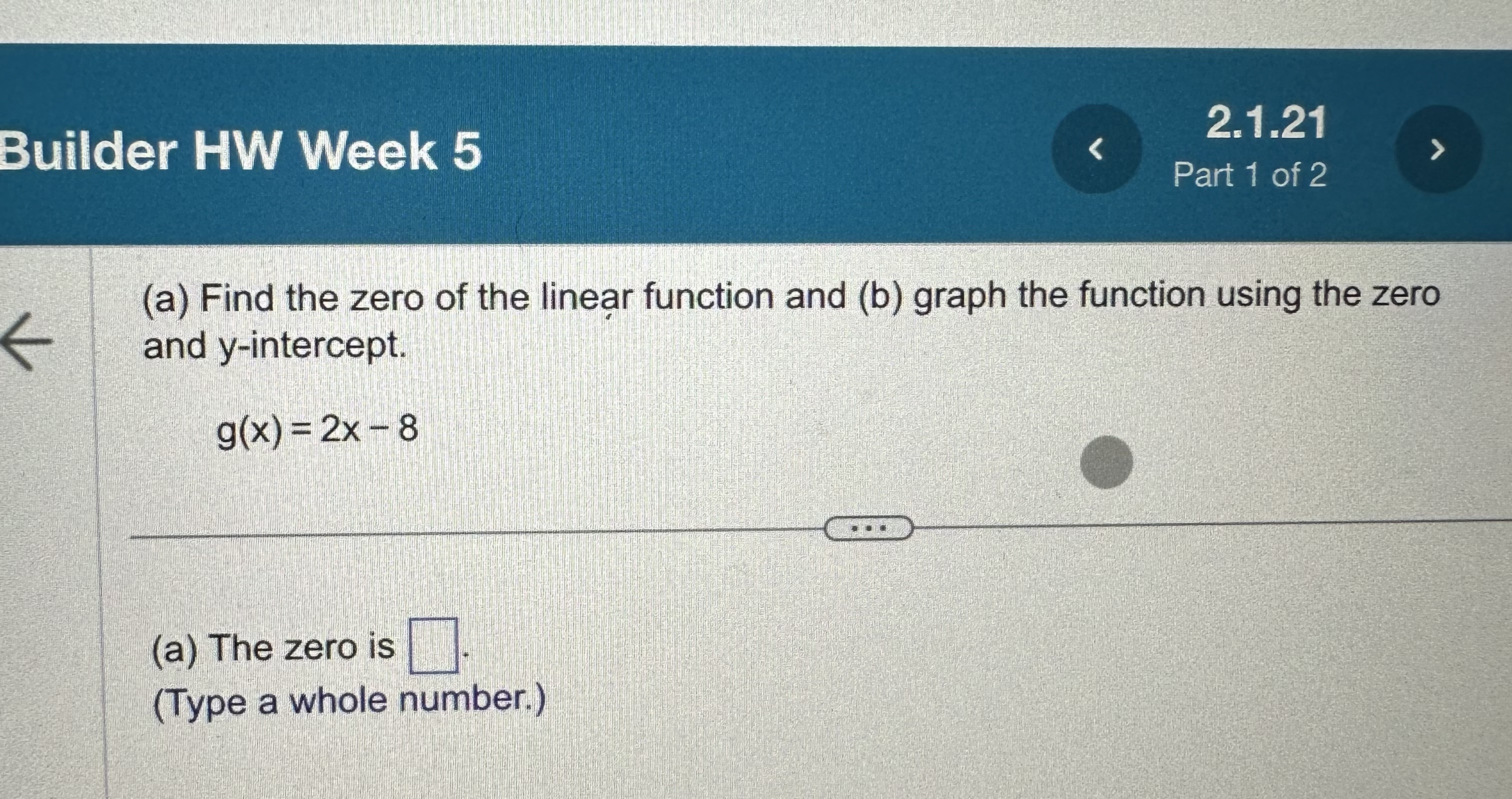 Solved (a) Find the zero of the linear function and (b) | Chegg.com