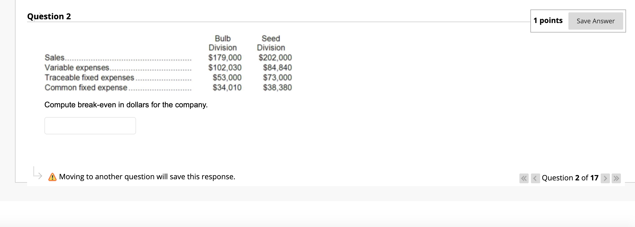 Solved Question 2 1 points Save Answer Sales.. Variable | Chegg.com