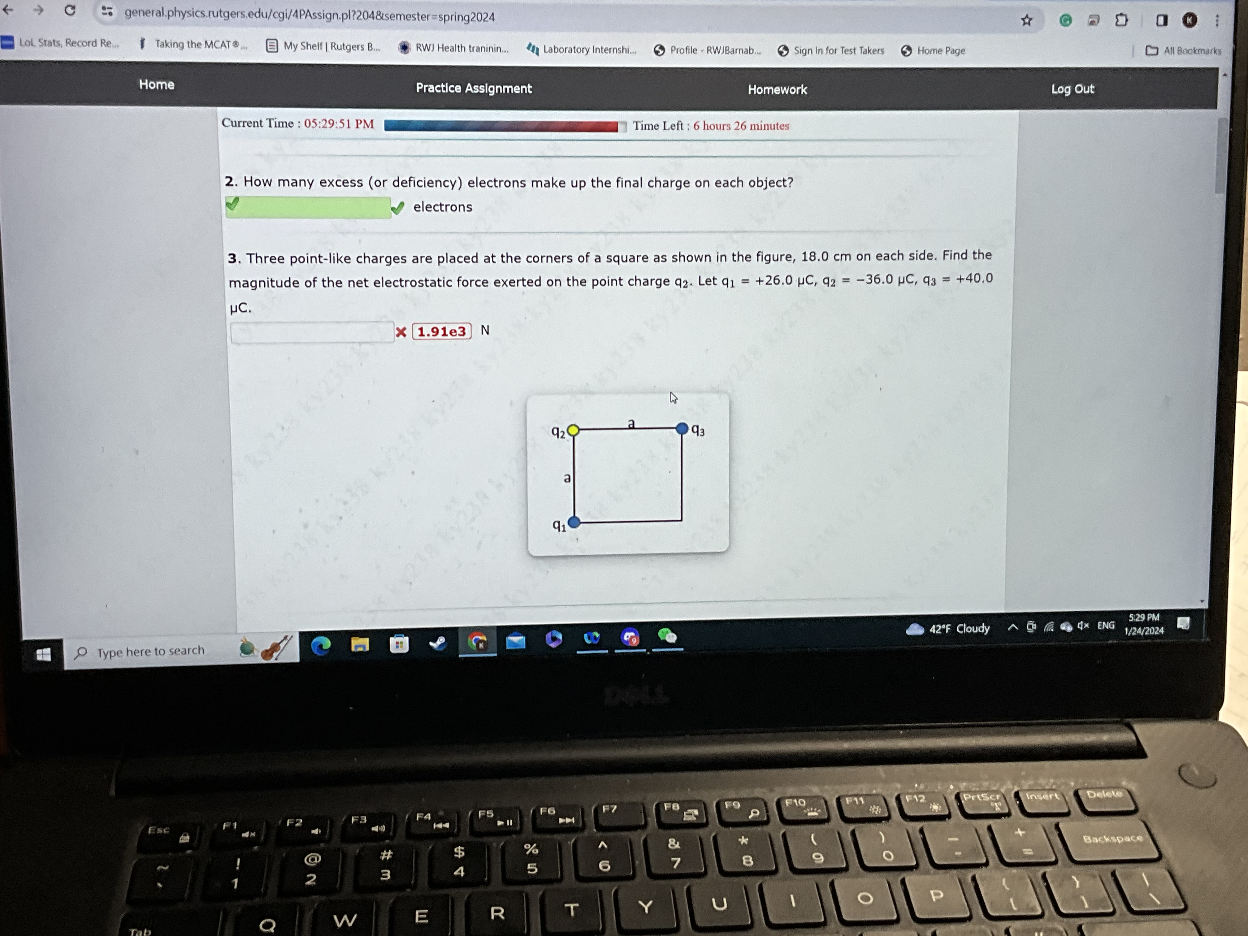 Solved Three point-like charges are placed at the corners of | Chegg.com