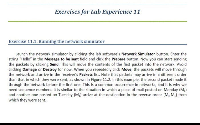 Solved Exercises for Lab Experience 11 Exercise 11.1. | Chegg.com