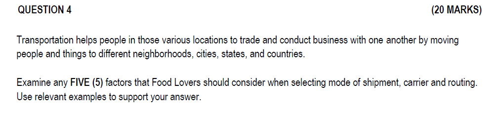 Solved Read the statement below and answer all the FIVE (5) | Chegg.com