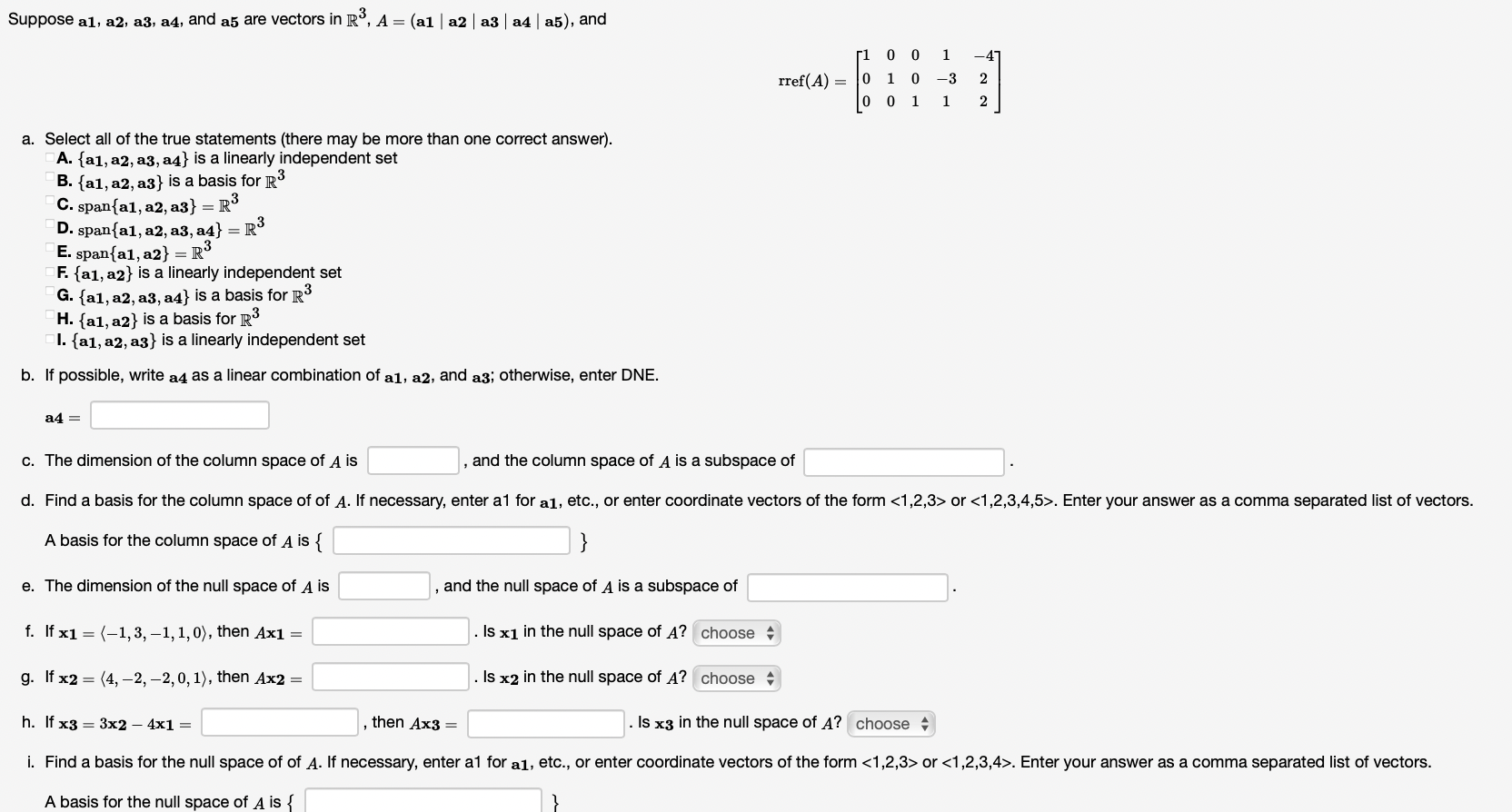 Solved Suppose A1a2a3a4 And A5 Are Vectors In 3740