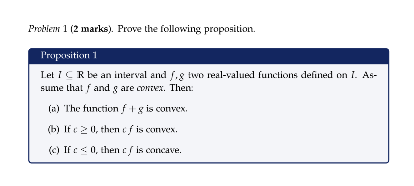 Solved Problem 1 (2 Marks). Prove The Following Proposition. | Chegg.com