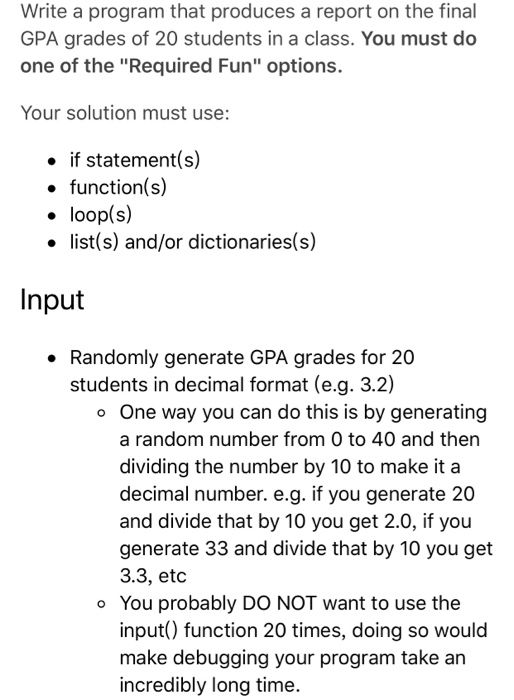 Solved Write a program that produces a report on the final | Chegg.com