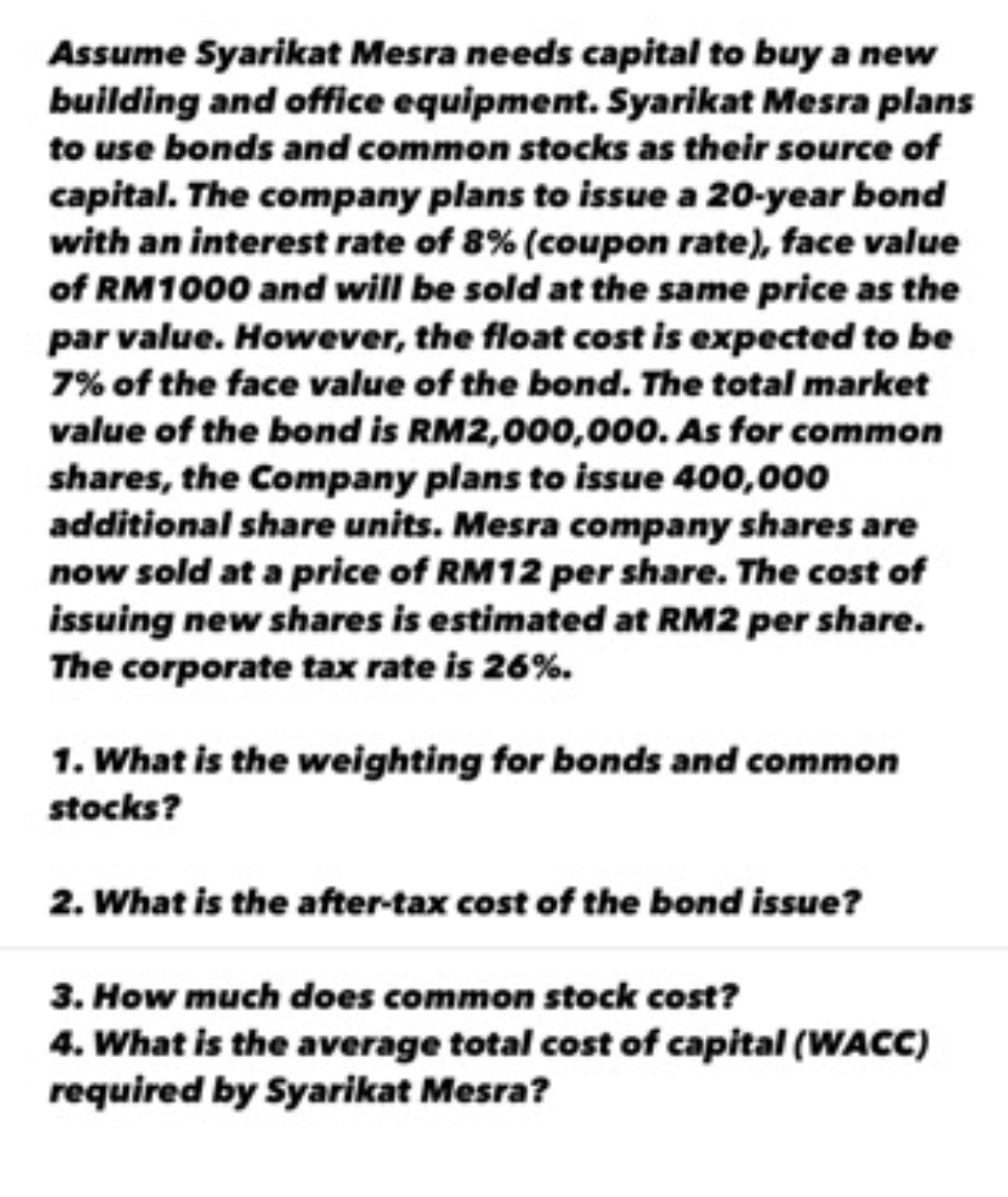 solved-assume-syarikat-mesra-needs-capital-to-buy-a-new-chegg