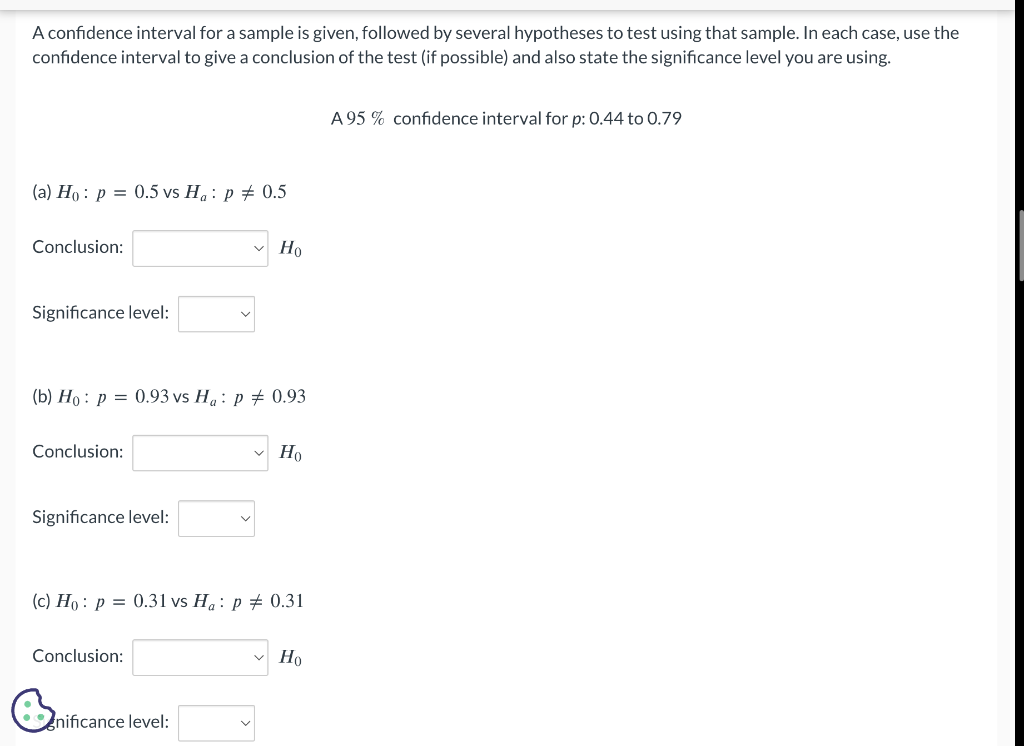 Solved A confidence interval for a sample is given, followed | Chegg.com