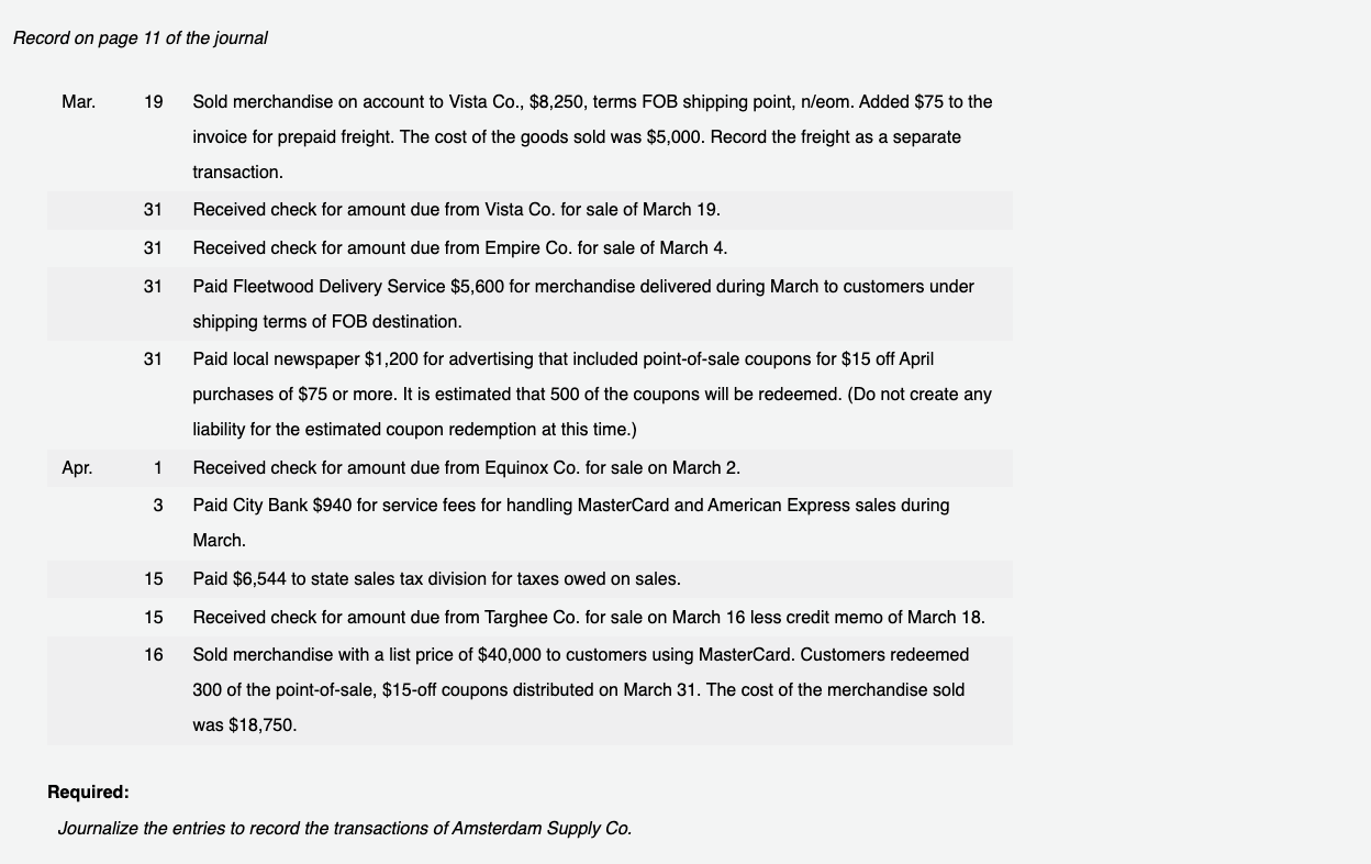 Solved The Following Selected Transactions Were Completed By | Chegg.com