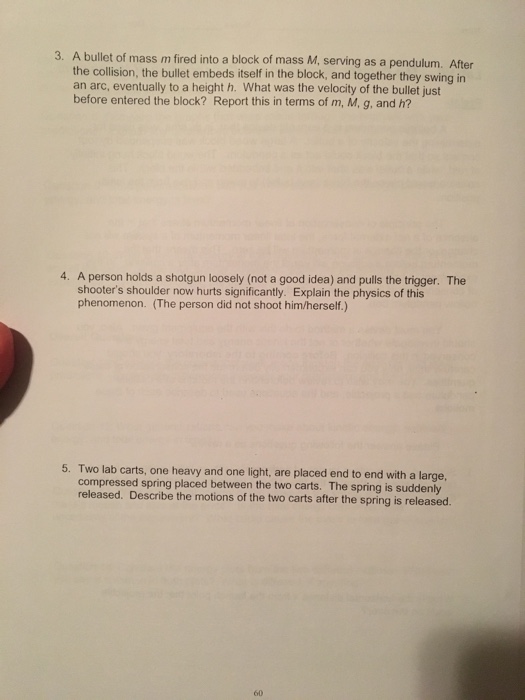 Solved Lab VII The Ballistic Pendulum and Conservation of | Chegg.com