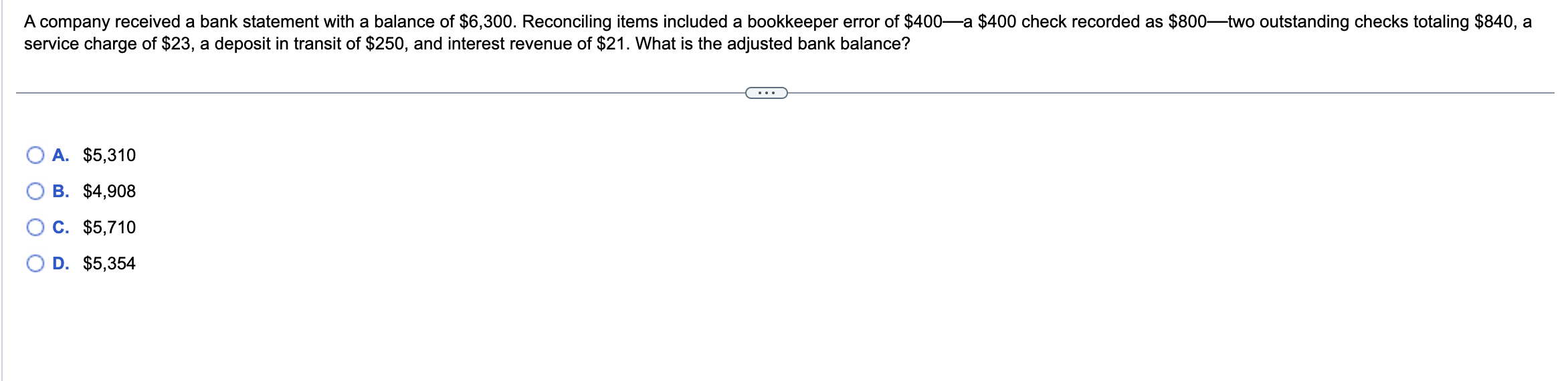 Solved service charge of 23, a deposit in transit of 250,