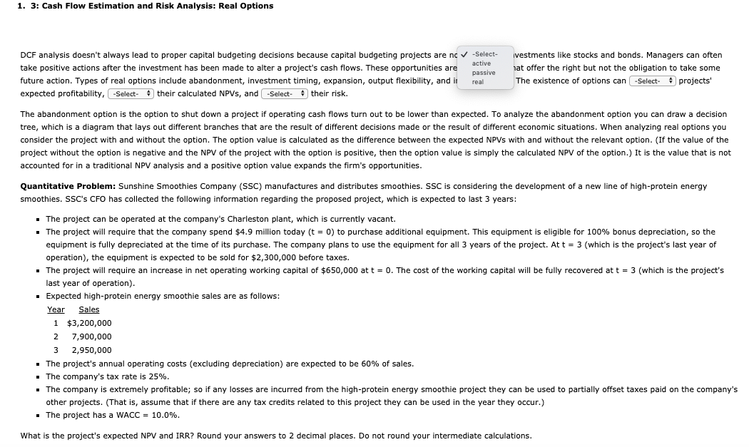 capital budgeting size timing and risk of future cashflows