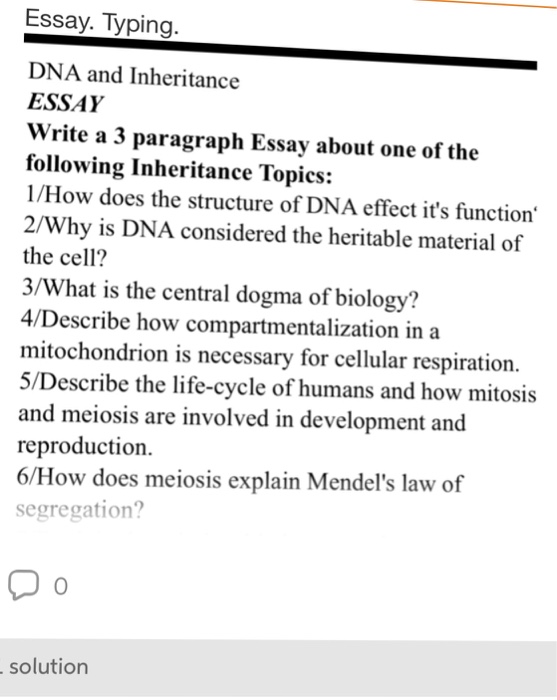 Dna essay