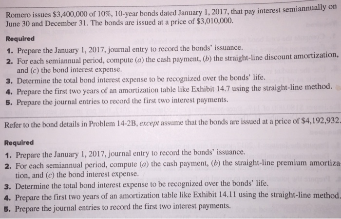 Refer To The Bond Details In Problem 14-2B, Except | Chegg.com