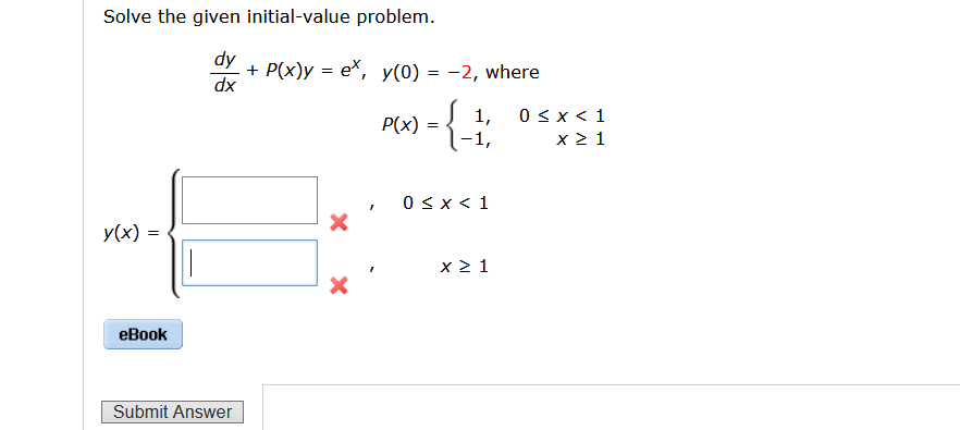 Solved Solve The Given Initial Value Problem Dy P X Y Chegg Com