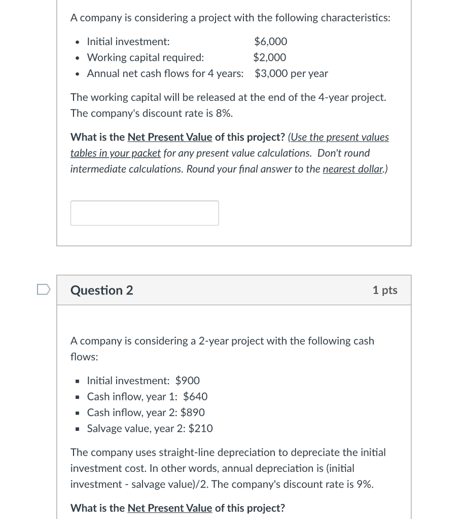 Solved A Company Is Considering A Project With The Following 8631