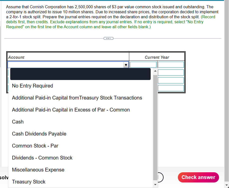 Solved Assume That Corporation Has Shares Of Par Value | Chegg.com