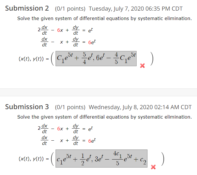 Solved Solve the given system of differential equations by